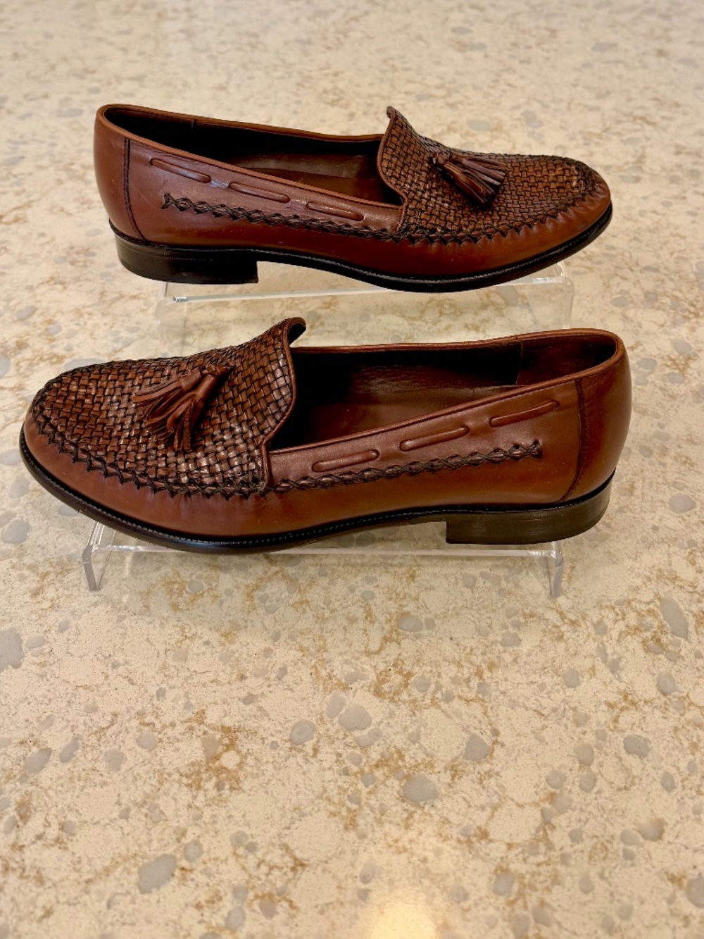 NWOB, Vintage women's Size 7.5 N Cole Haan Brown Leather Loafers.